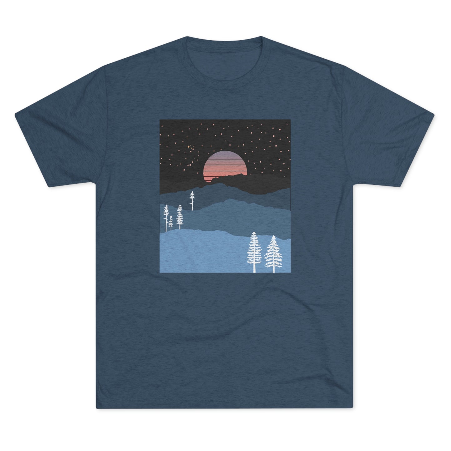 Mountain Moon Rise Unisex Tri-blend T-shirt