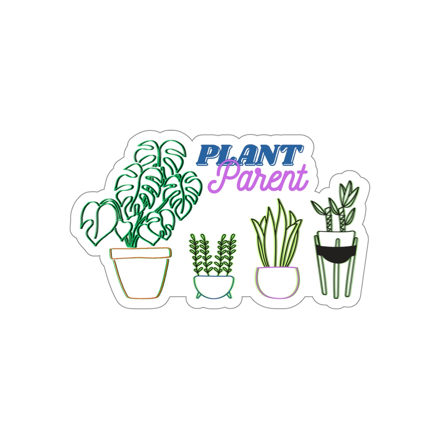 Plant Parent Die-Cut Stickers (color)