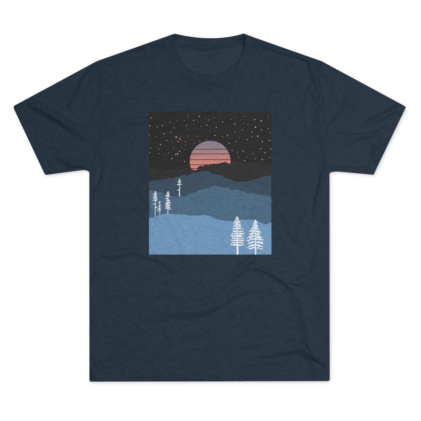 Mountain Moon Rise Unisex Tri-blend T-shirt