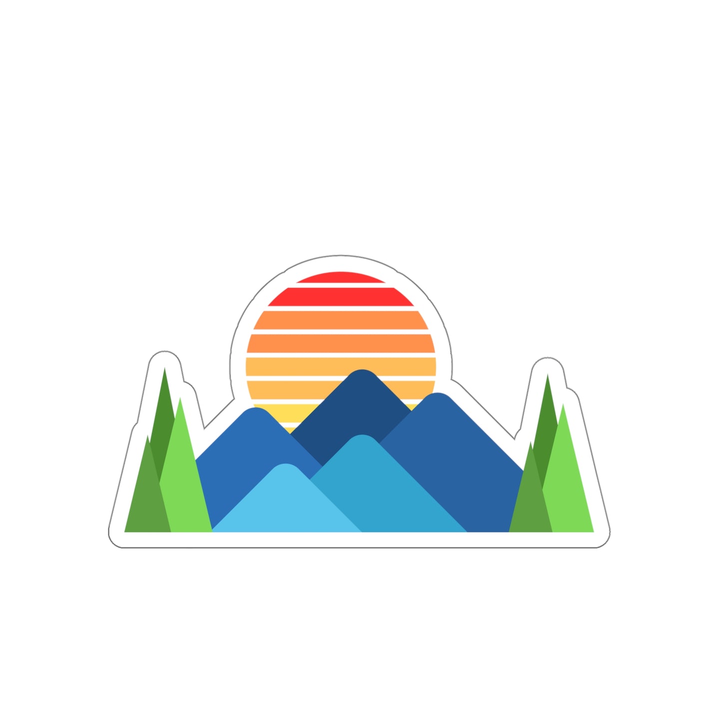 Blue Mountains Die-Cut Sticker