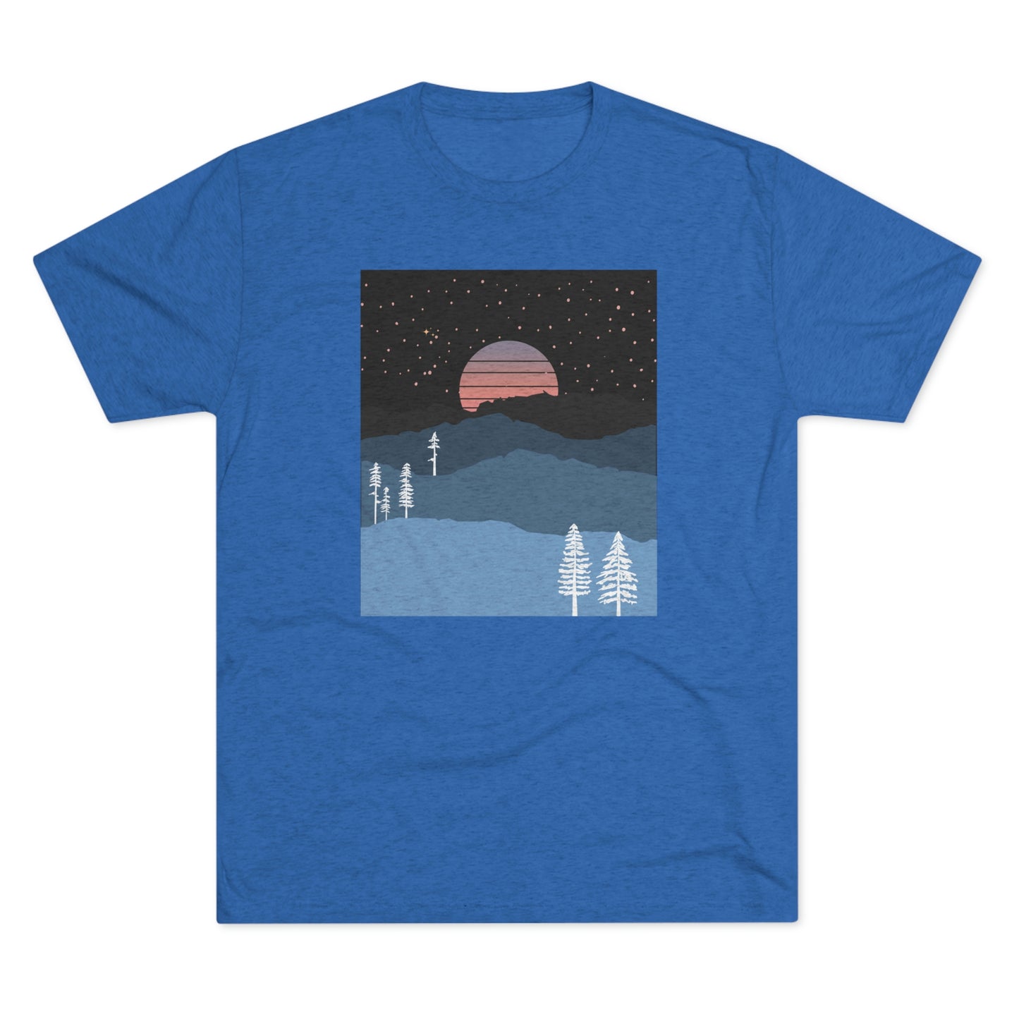 Mountain Moon Rise Unisex Tri-blend T-shirt