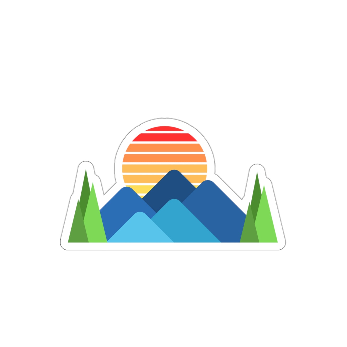 Blue Mountains Die-Cut Sticker