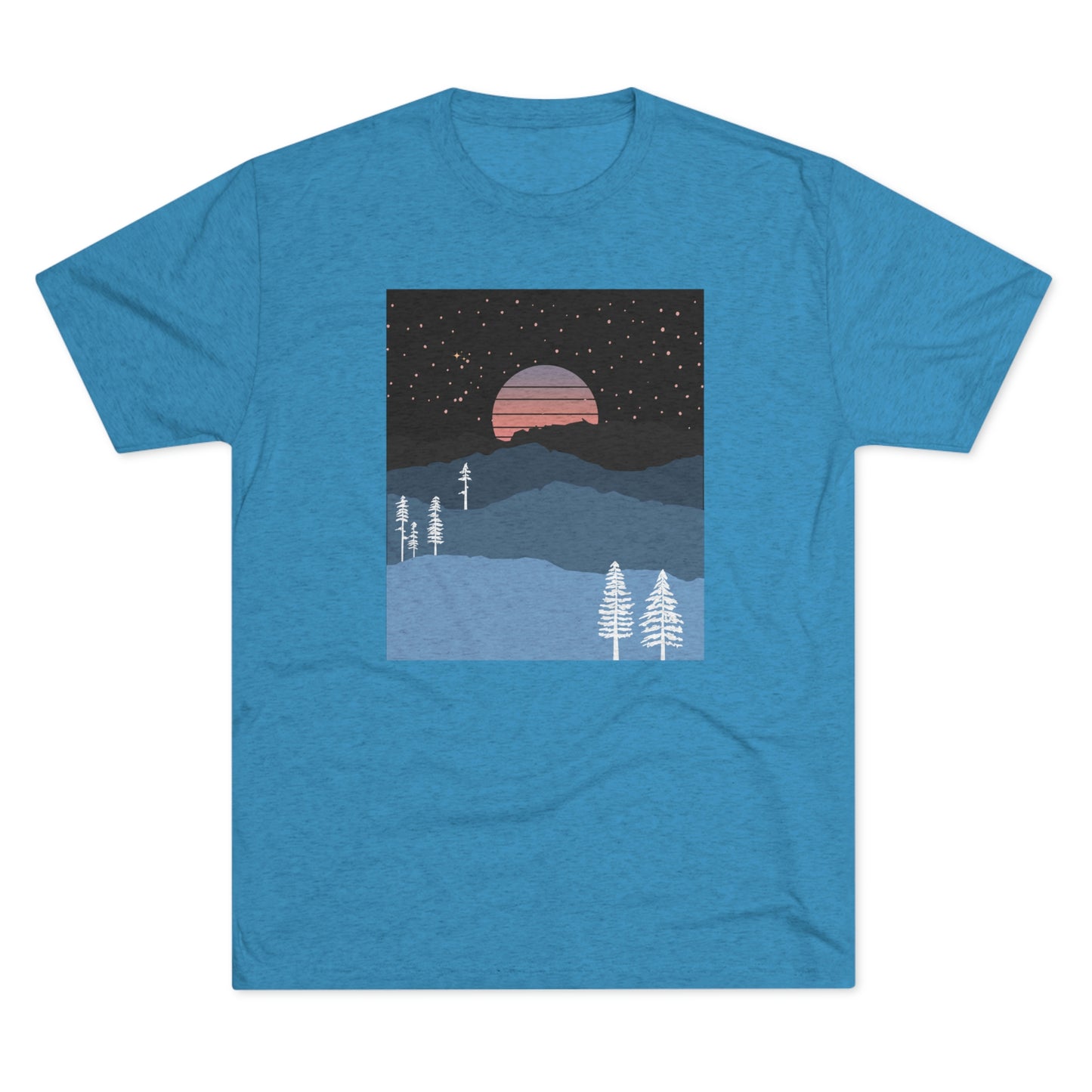 Mountain Moon Rise Unisex Tri-blend T-shirt