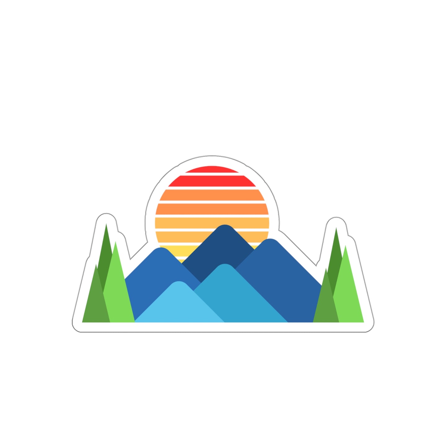 Blue Mountains Die-Cut Sticker