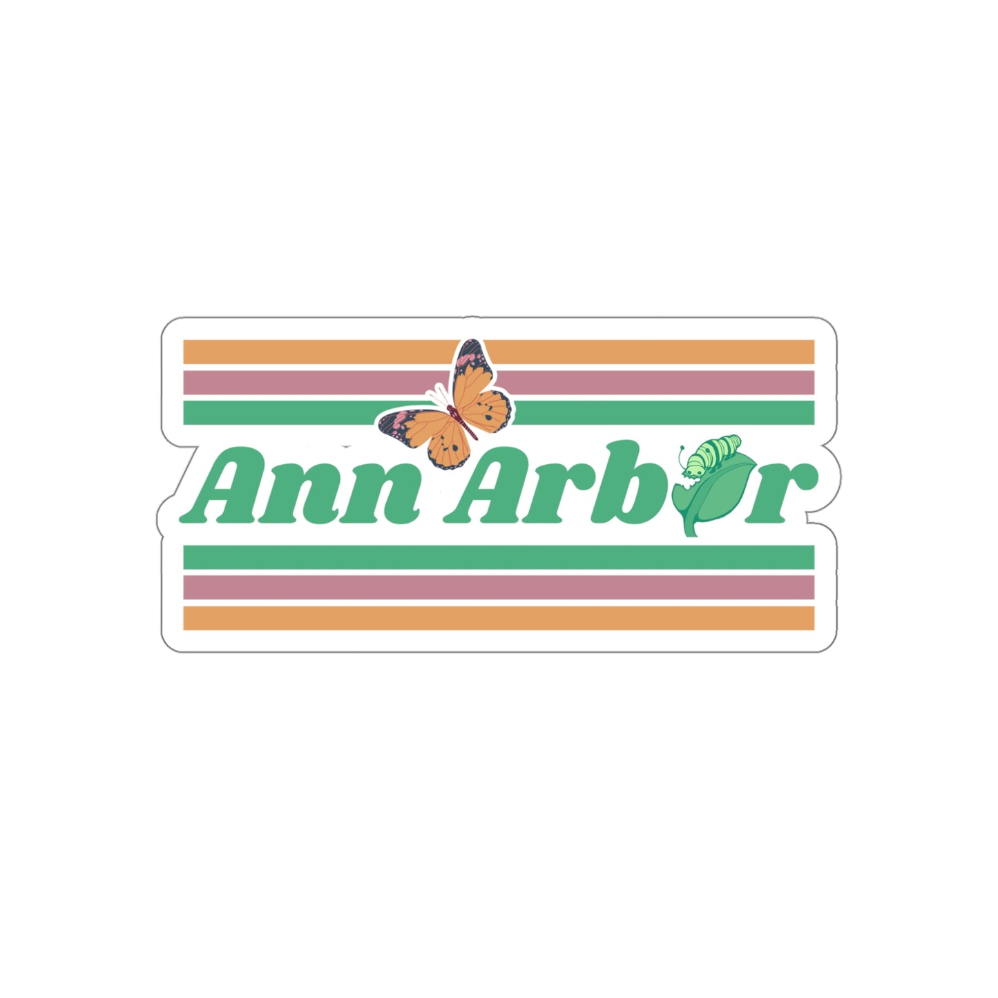 Ann Arbor Butterfly Die-Cut Stickers