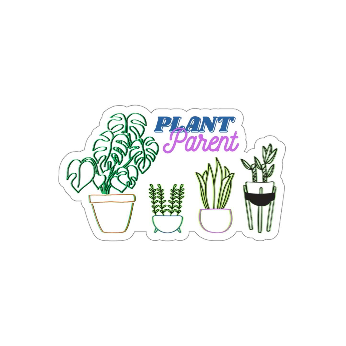 Plant Parent Die-Cut Stickers (color)