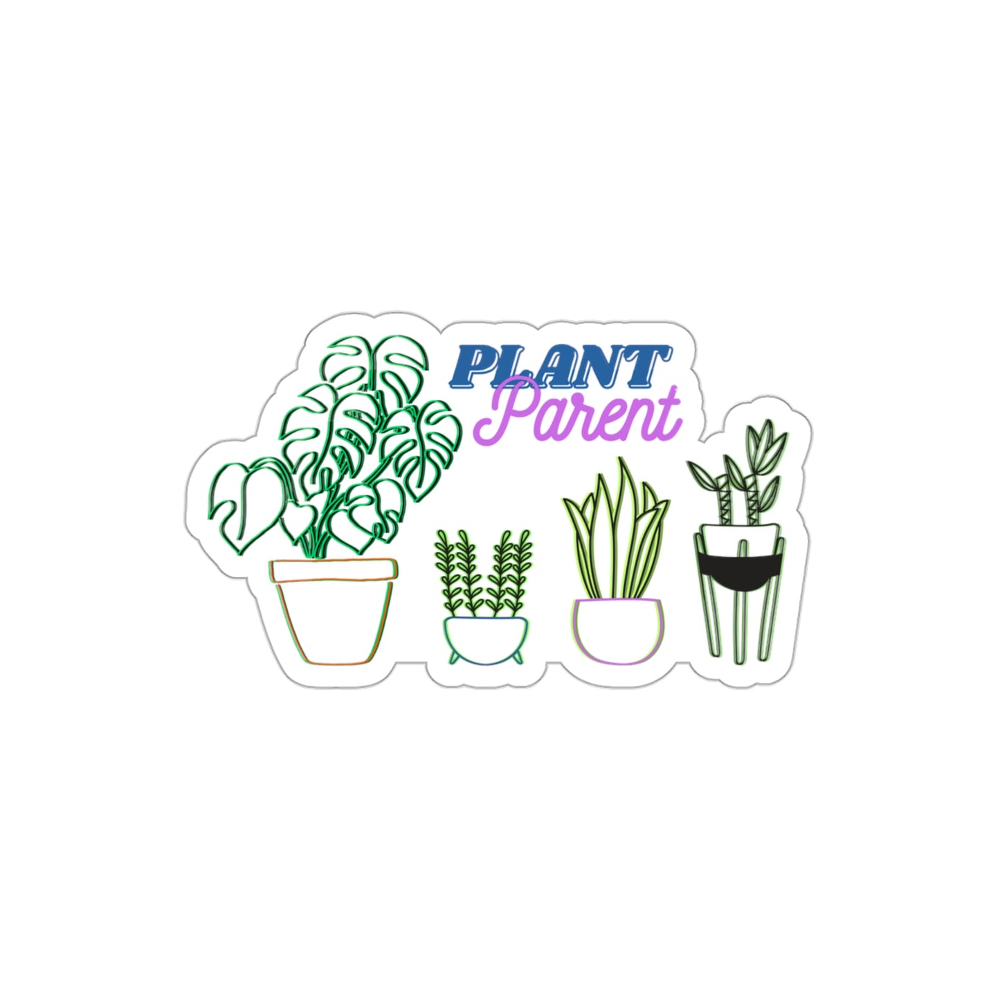 Plant Parent Die-Cut Stickers (color)