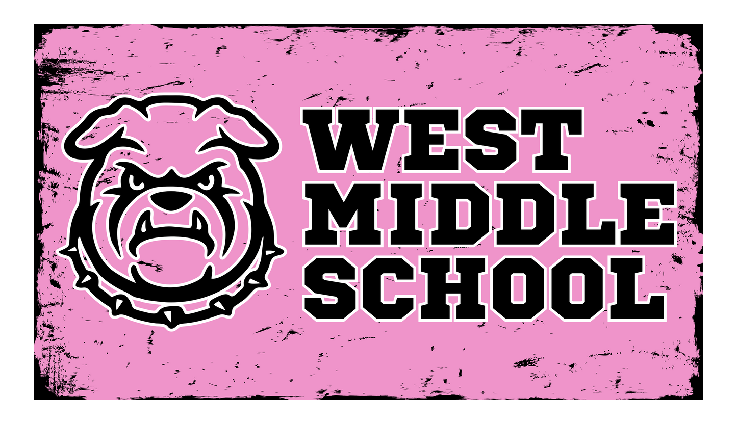 West WMS Pink Die Cut Magnet 2x3"