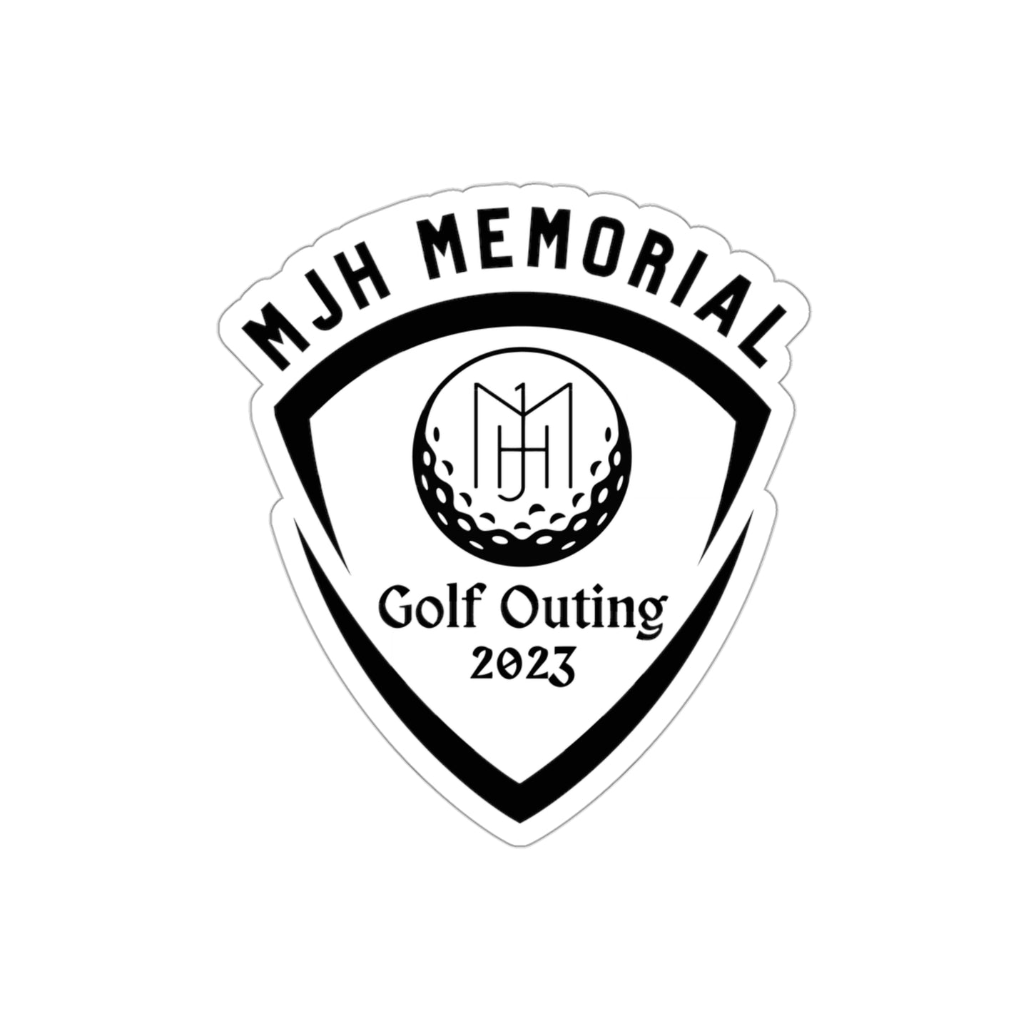 MJH Golf Shield Logo Die-Cut Stickers