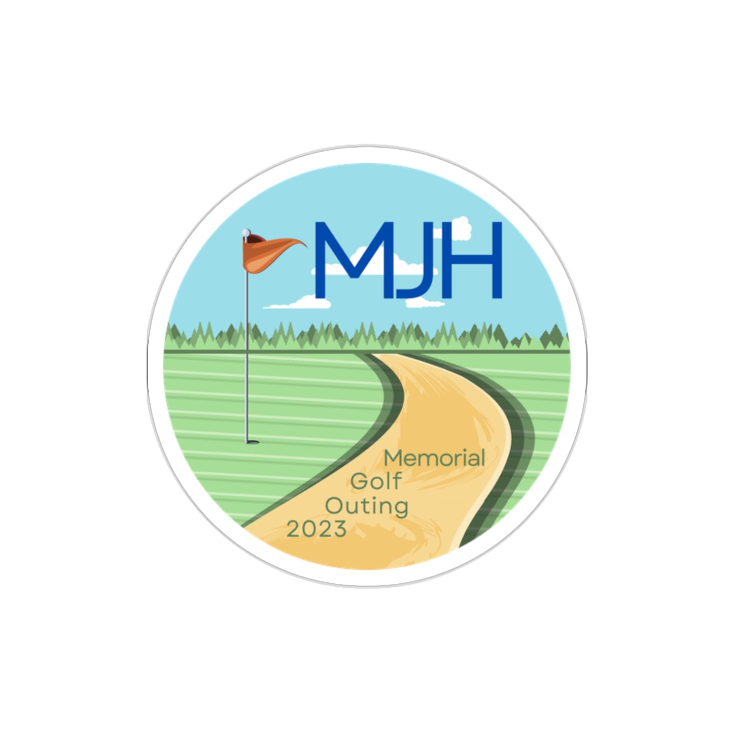 MJH Cart Path Die-Cut Stickers