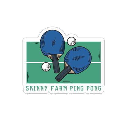 Skinny Farm Ping Pong Table Die-Cut Stickers