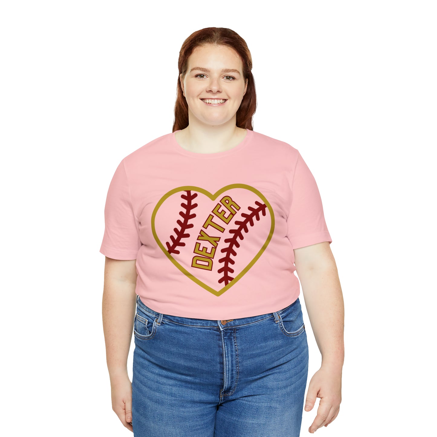 Copy of Dexter Baseball Large Heart Unisex T-shirt