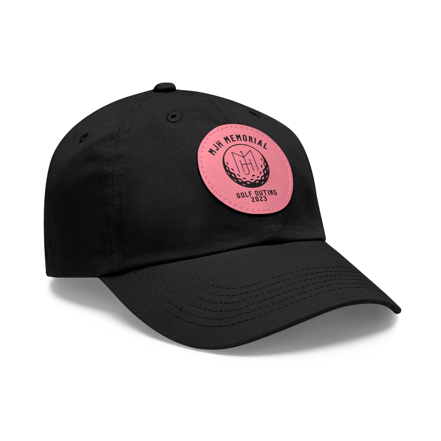 MJH Golf Logo Dad Hat with Leather Patch (Round)