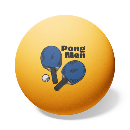 Pong Men Blue Paddle Ping Pong Balls, 6 pcs