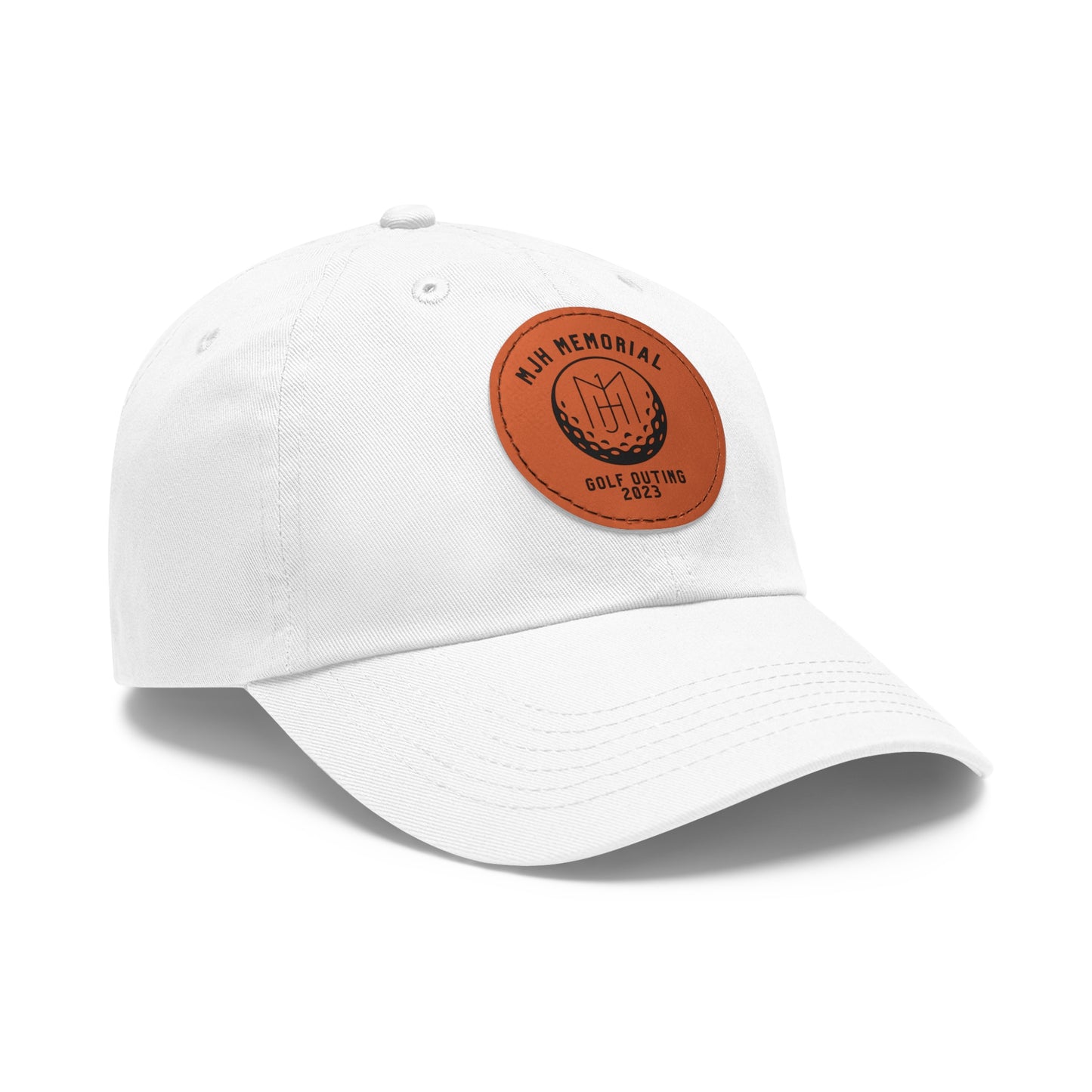 MJH Golf Logo Dad Hat with Leather Patch (Round)