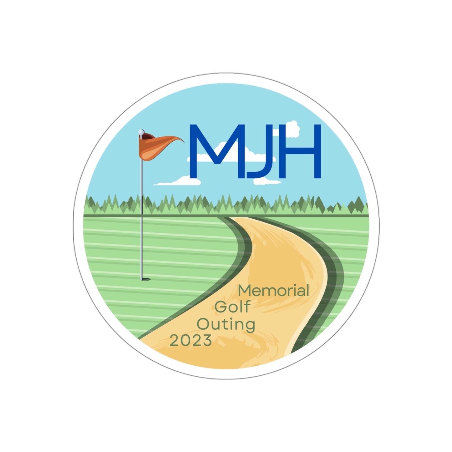 MJH Cart Path Die-Cut Stickers