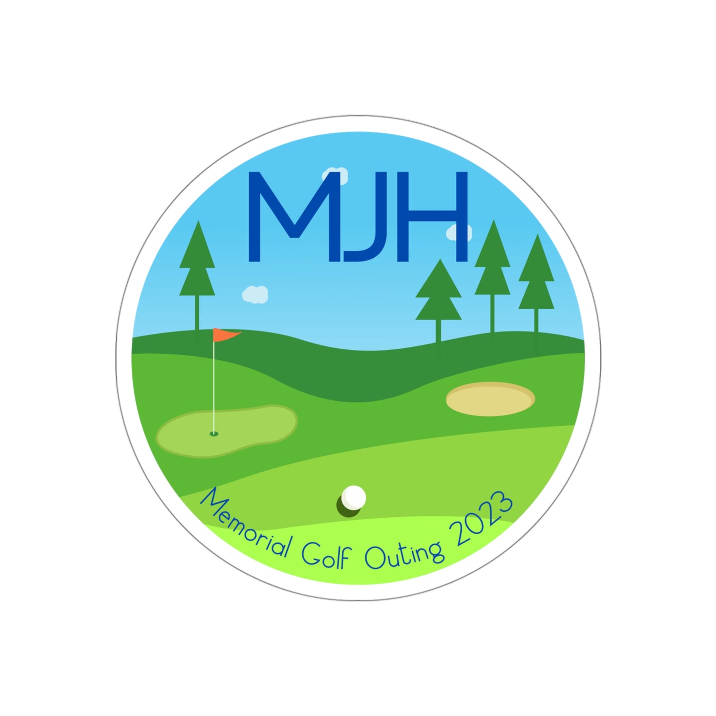 MJH Golf Course Die-Cut Stickers