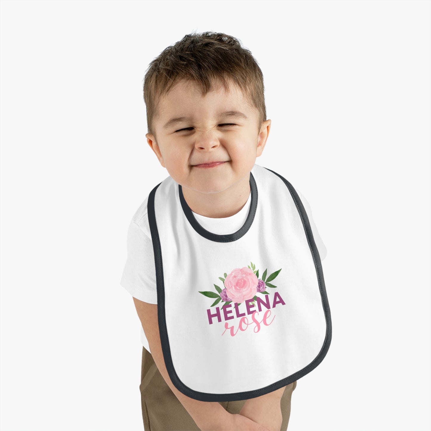 Sweet Baby Contrast Trim Jersey Bib