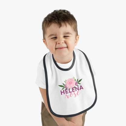 Sweet Baby Contrast Trim Jersey Bib