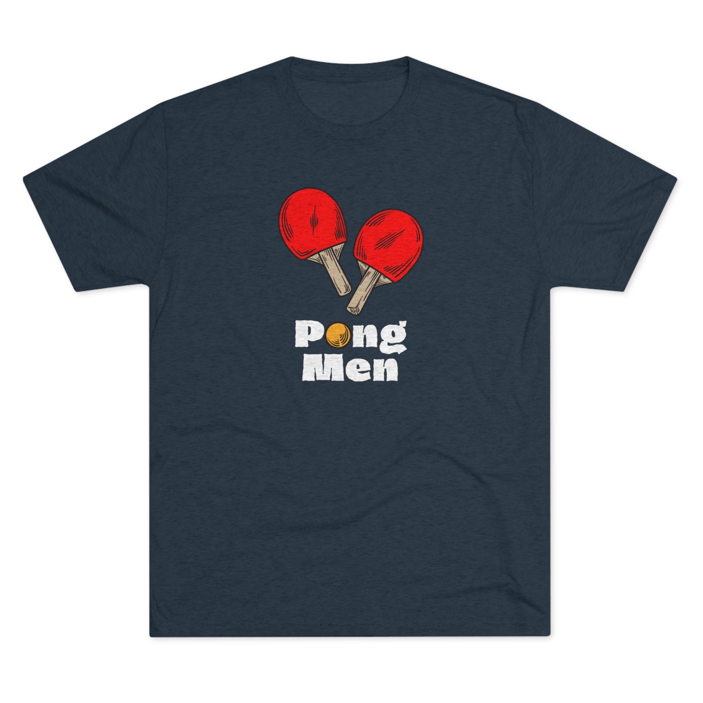 Pong Men Red Paddle (Front Only) Unisex Tri-blend T-shirt