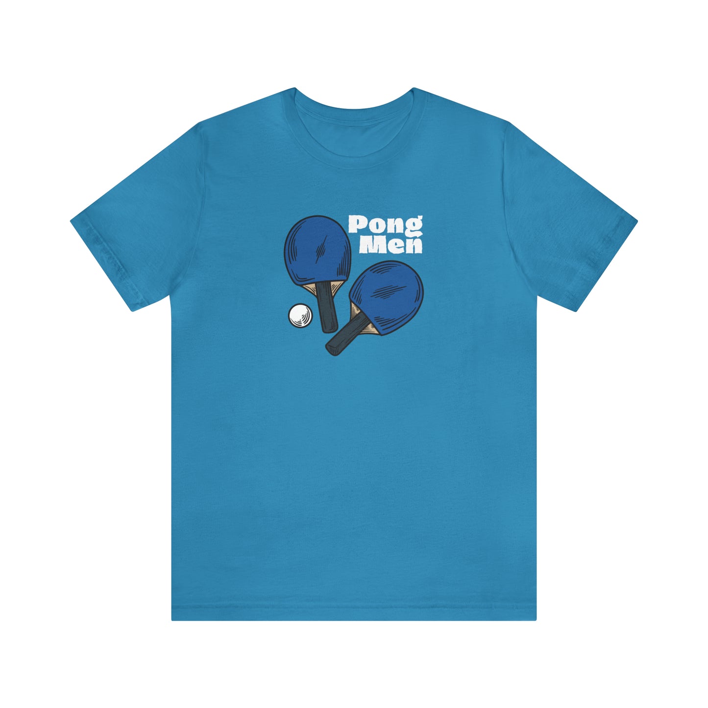 Pong Men Blue Paddle (Front Only) Unisex T-shirt