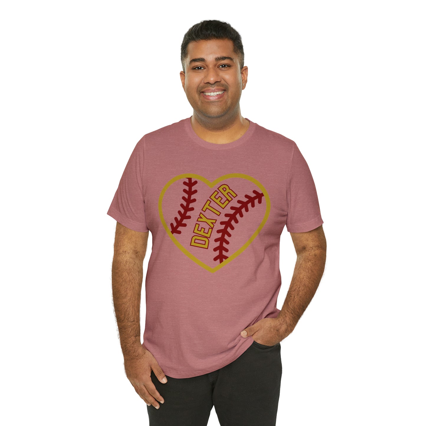 Copy of Dexter Baseball Large Heart Unisex T-shirt