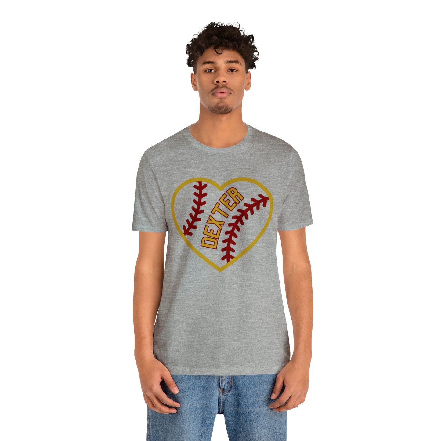 Copy of Dexter Baseball Large Heart Unisex T-shirt