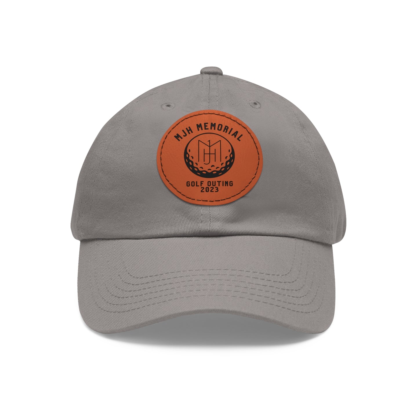 MJH Golf Logo Dad Hat with Leather Patch (Round)