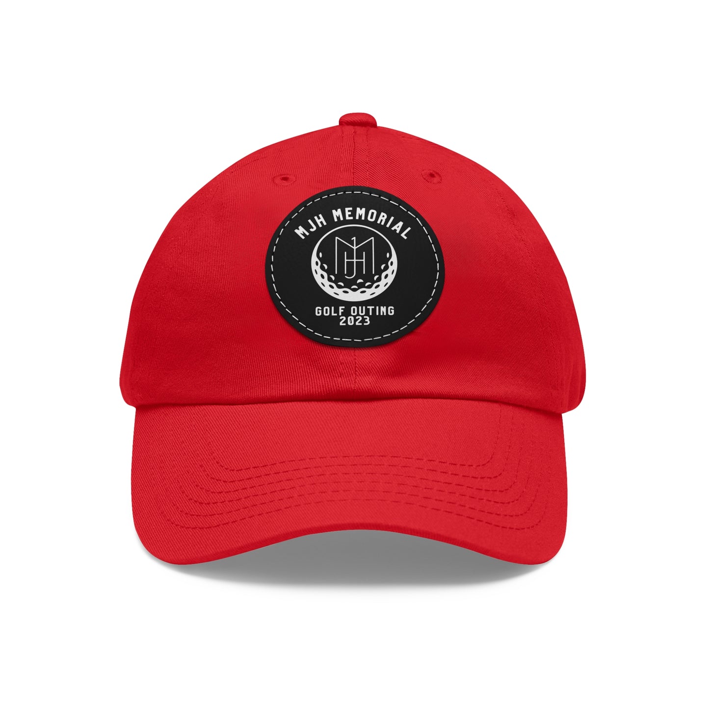 MJH Golf Logo Dad Hat with Leather Patch (Round)