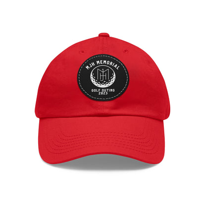 MJH Golf Logo Dad Hat with Leather Patch (Round)