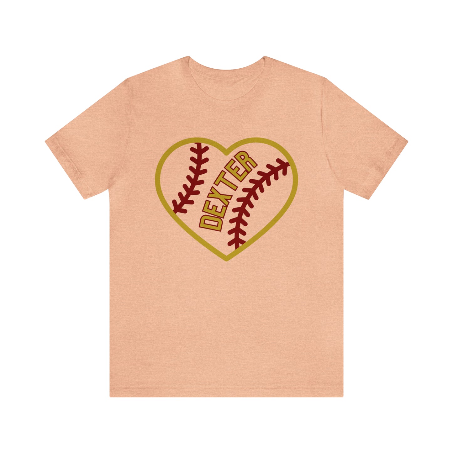 Copy of Dexter Baseball Large Heart Unisex T-shirt