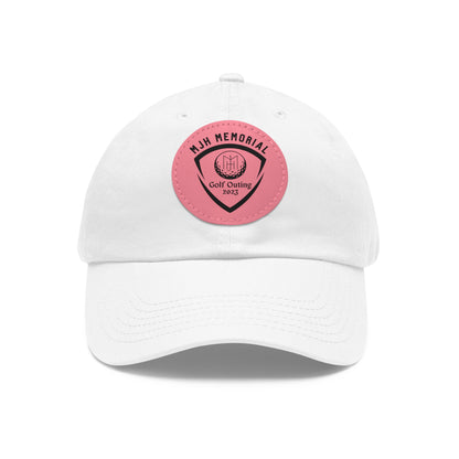 MJH Golf Shield Logo Dad Hat with Leather Patch (Round)