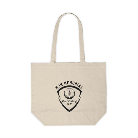 MJH Golf Shield Logo Canvas Shopping Tote