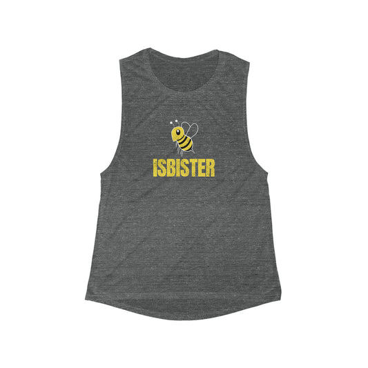 Isbister Honeycomb Bee Adult Women's Flowy Scoop Muscle Tank