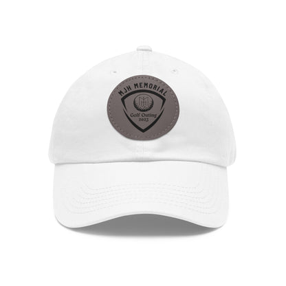 MJH Golf Shield Logo Dad Hat with Leather Patch (Round)