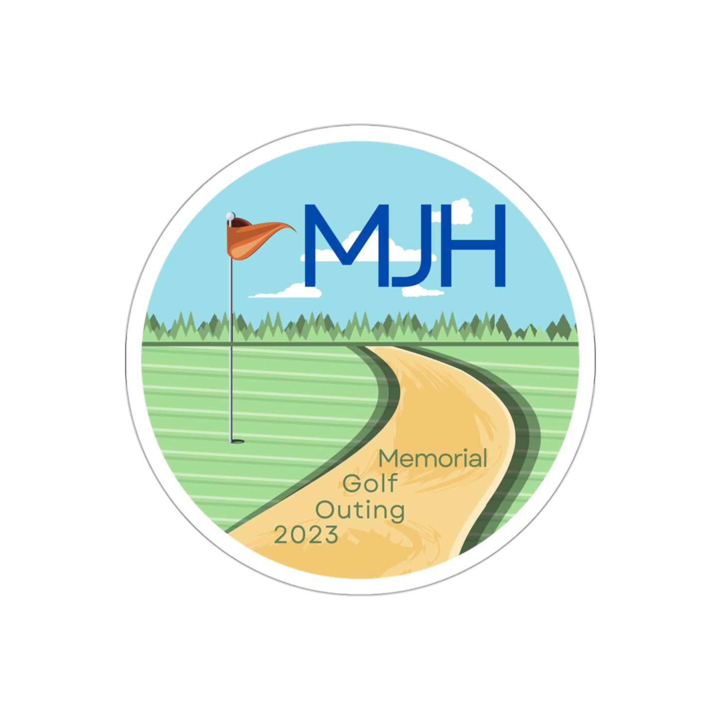 MJH Cart Path Die-Cut Stickers