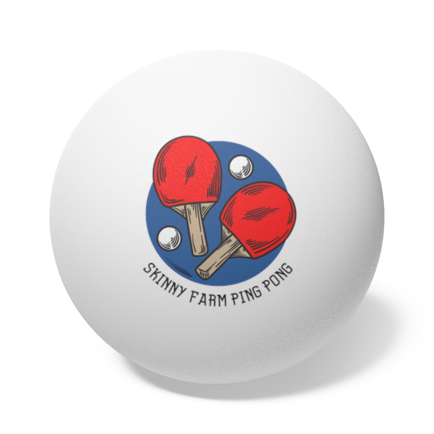 Skinny Farm Blue Circle Ping Pong Balls, 6 pcs