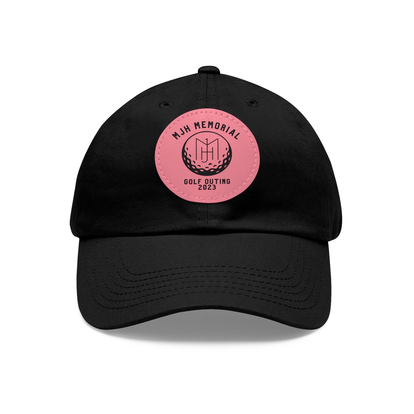 MJH Golf Logo Dad Hat with Leather Patch (Round)