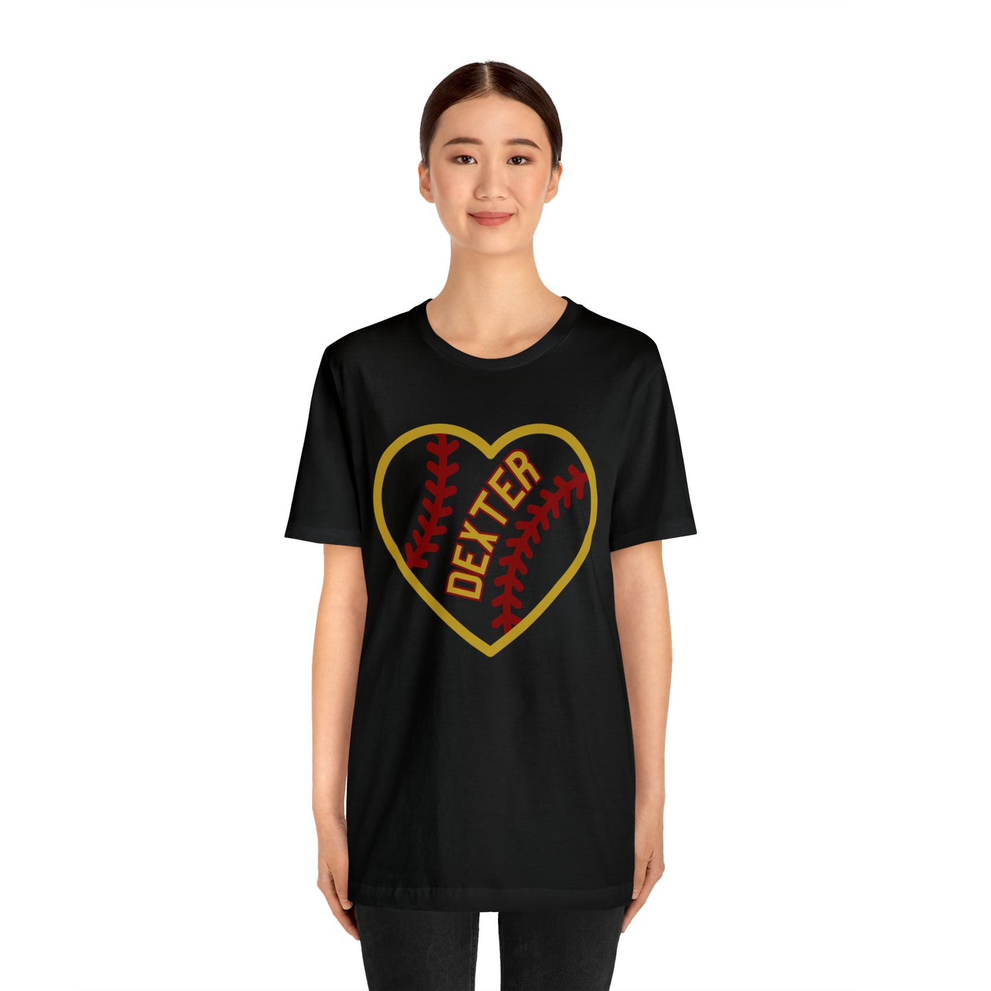 Copy of Dexter Baseball Large Heart Unisex T-shirt