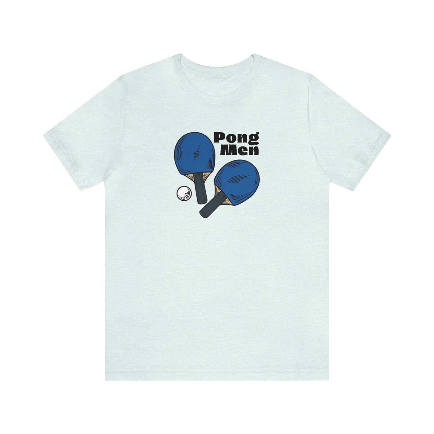 Pong Men Blue Paddle (Front Only) Unisex T-shirt