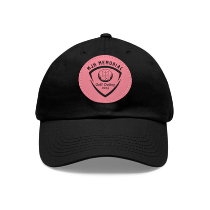 MJH Golf Shield Logo Dad Hat with Leather Patch (Round)