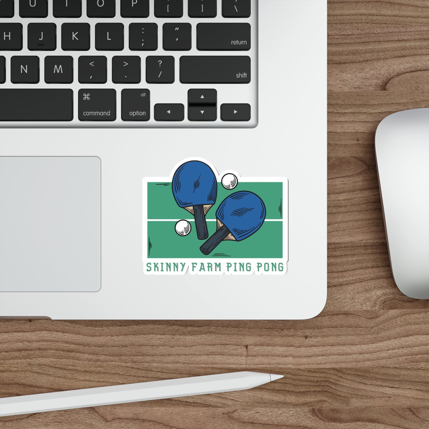 Skinny Farm Ping Pong Table Die-Cut Stickers