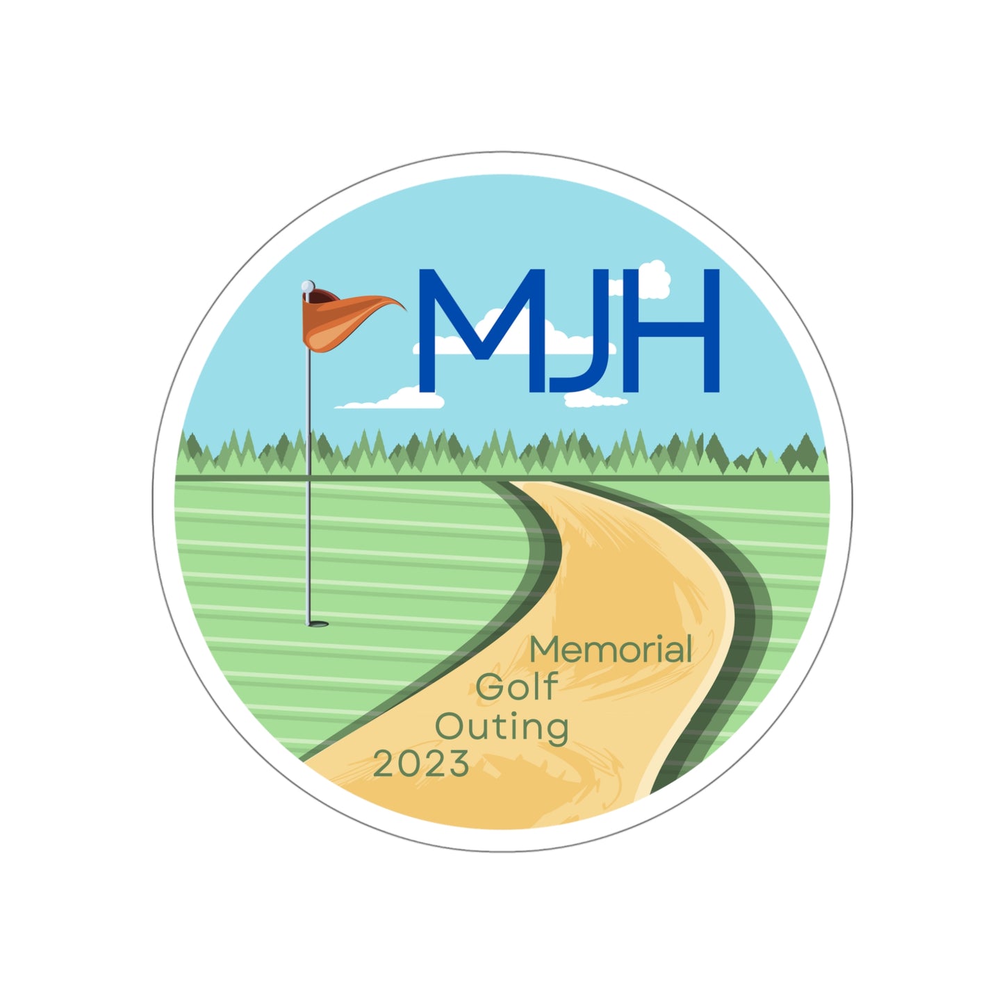 MJH Cart Path Die-Cut Stickers