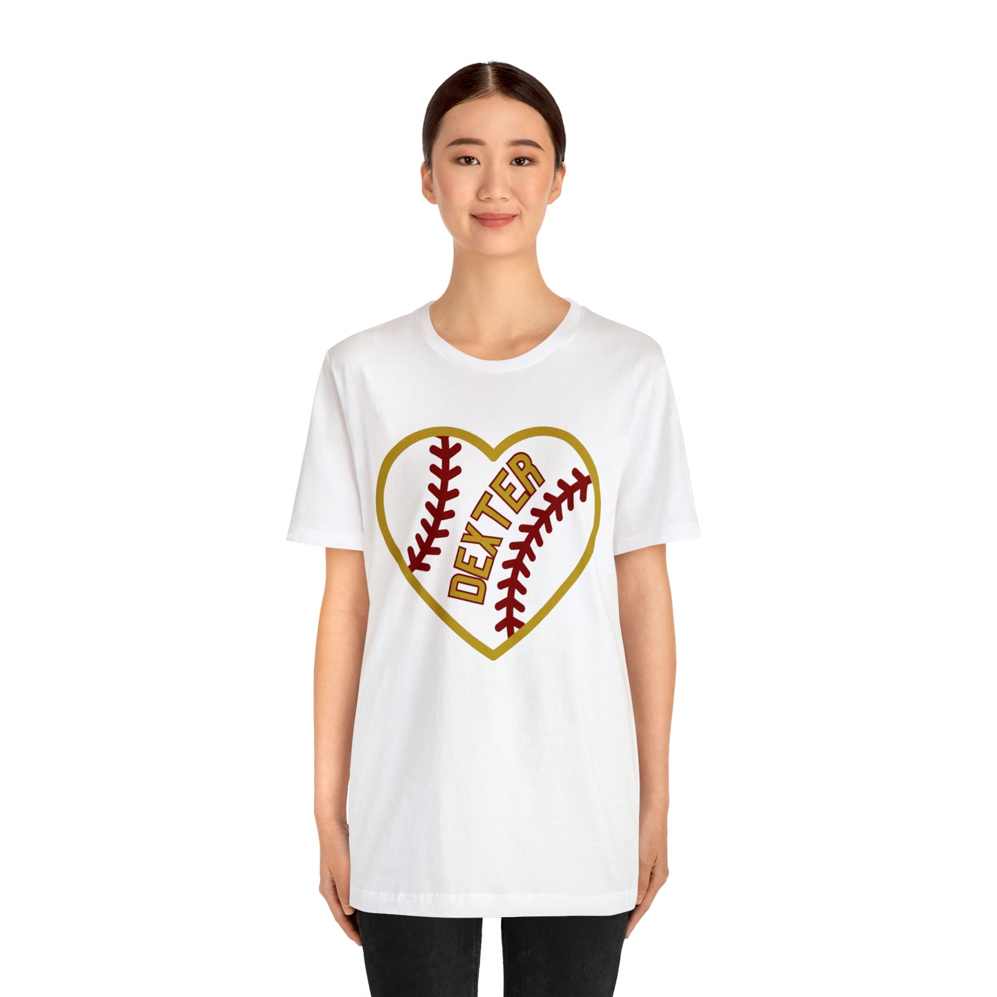 Copy of Dexter Baseball Large Heart Unisex T-shirt