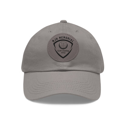 MJH Golf Shield Logo Dad Hat with Leather Patch (Round)