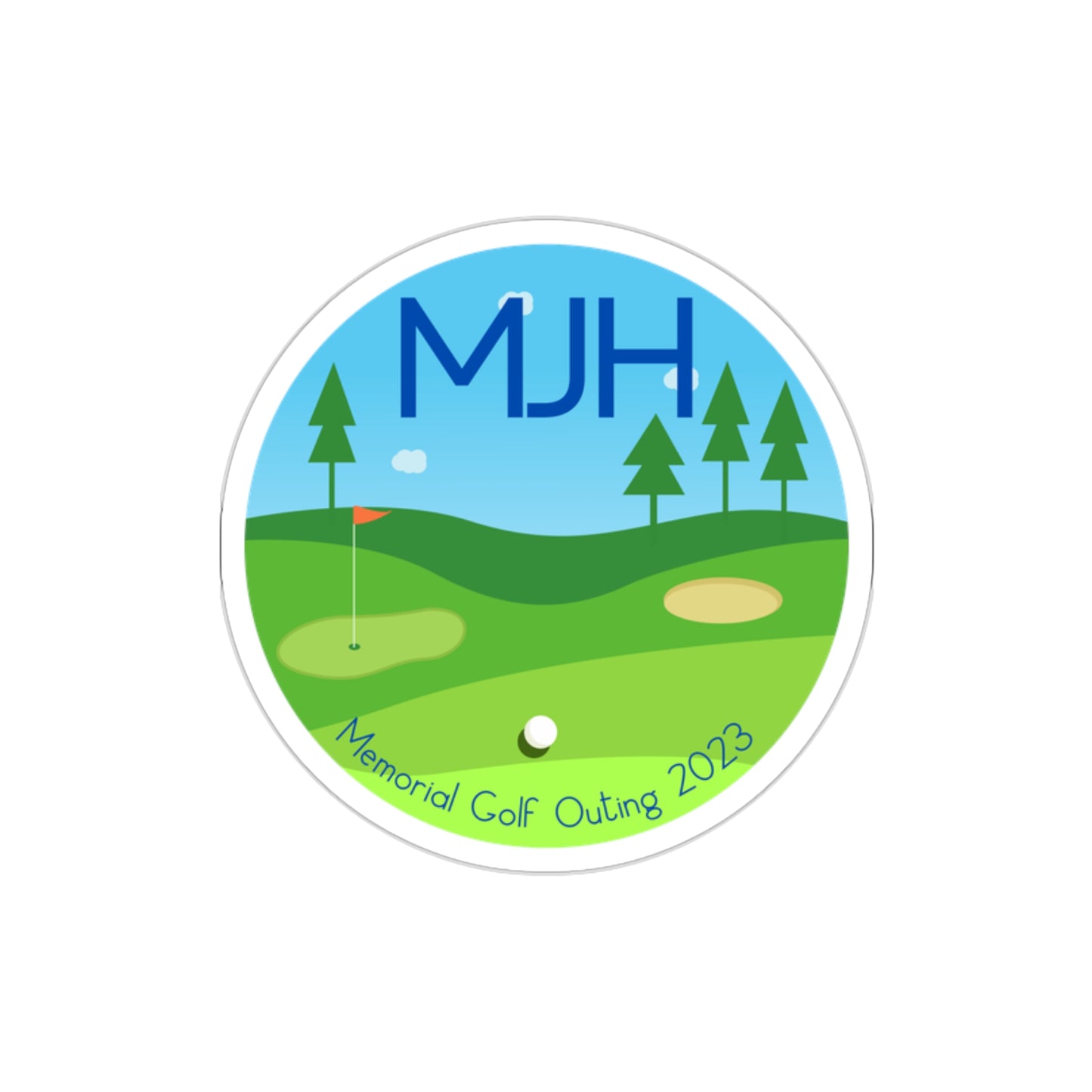 MJH Golf Course Die-Cut Stickers