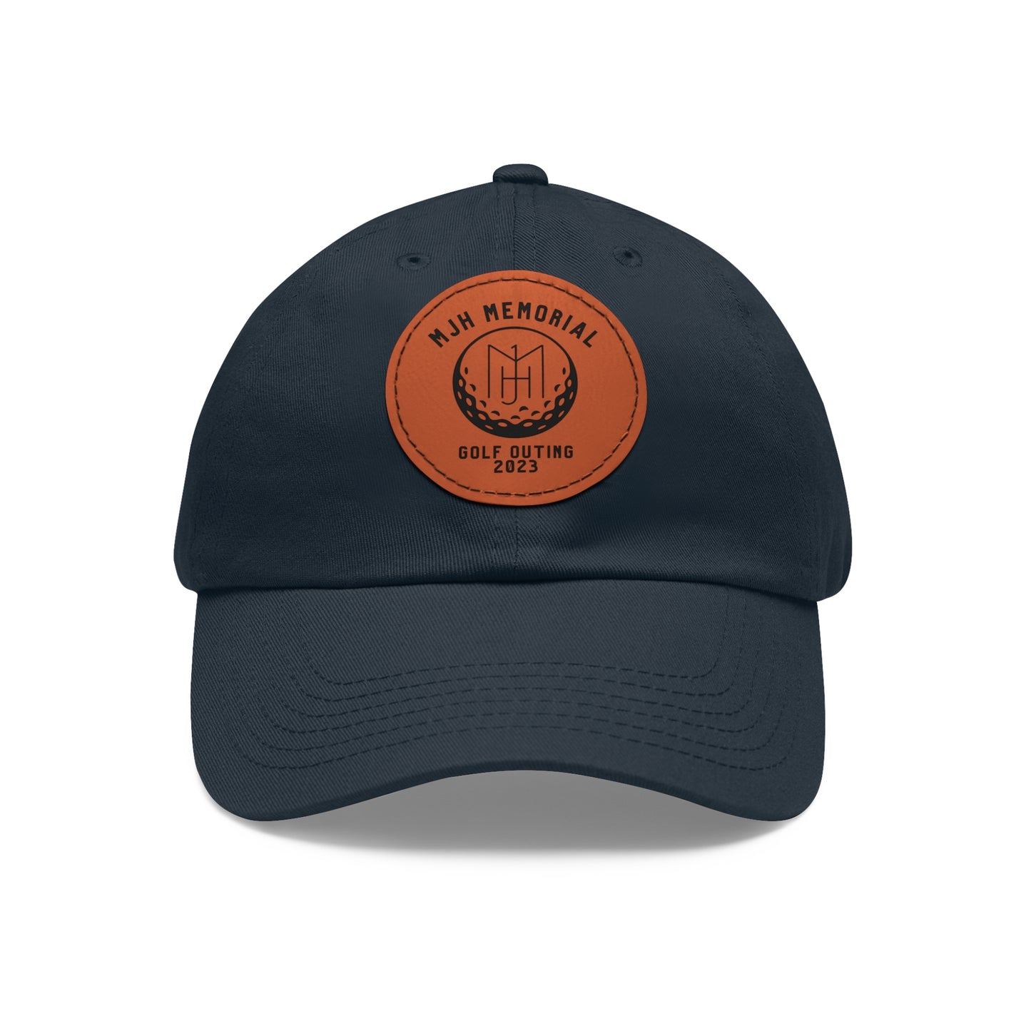 MJH Golf Logo Dad Hat with Leather Patch (Round)