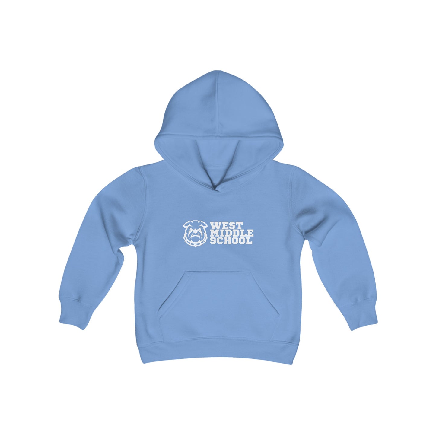 West Bulldog Youth Heavy Blend Hooded Sweatshirt