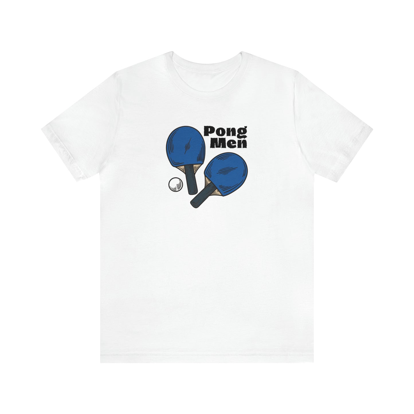 Pong Men Blue Paddle (Front Only) Unisex T-shirt