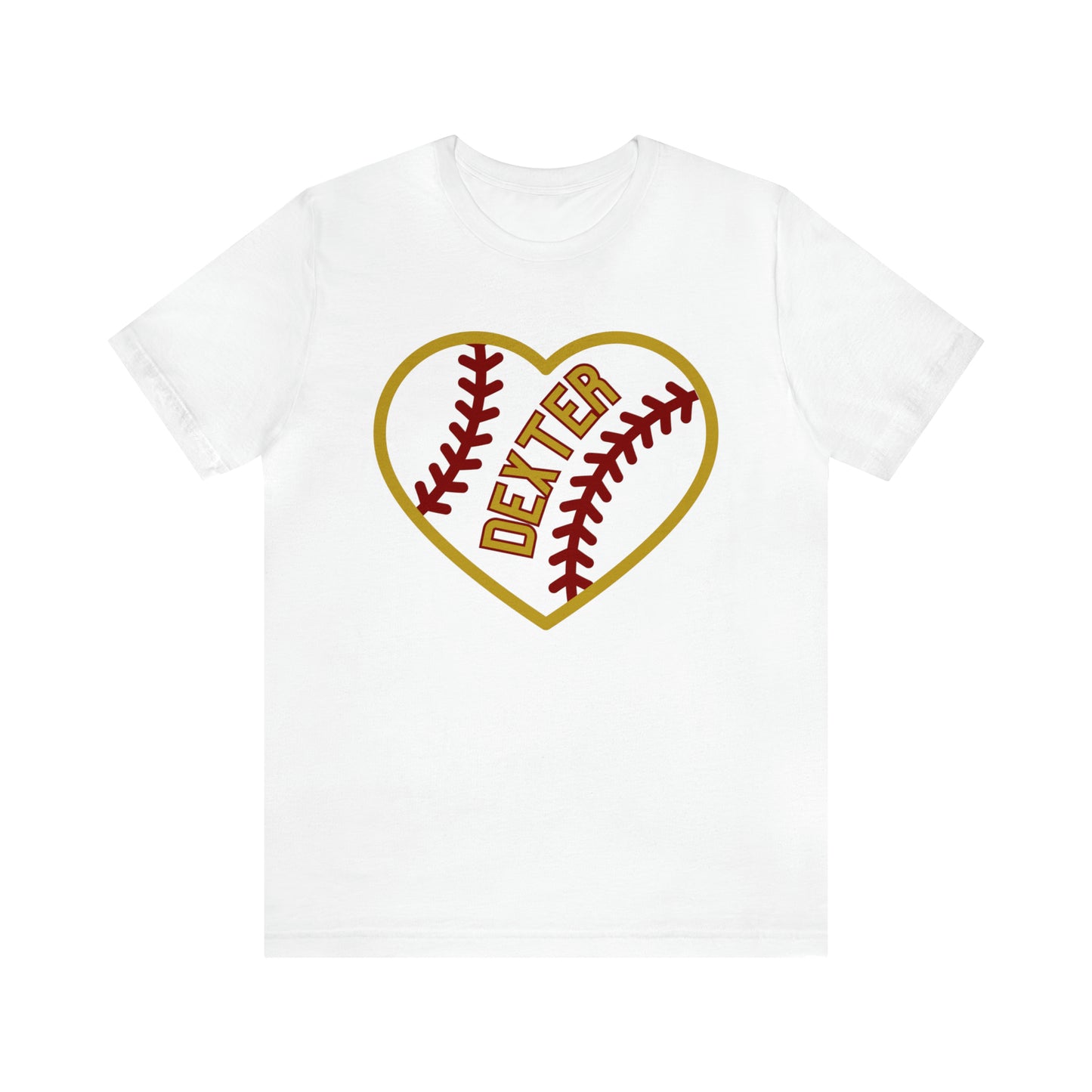 Copy of Dexter Baseball Large Heart Unisex T-shirt